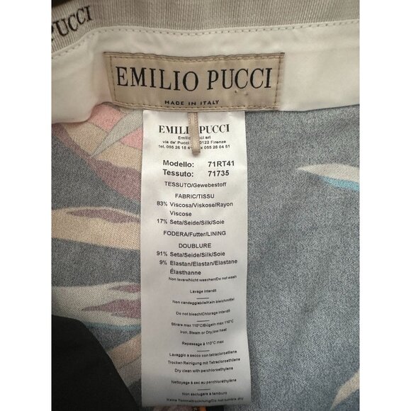 EMILIO PUCCI Silk Blend Tropic Pants Size US 4 - Picture 8 of 13